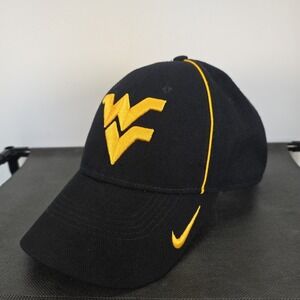 Nike west virginia mountaineers ‎ Hat Navy Yellow Strap Back Dri-fit Legacy 91